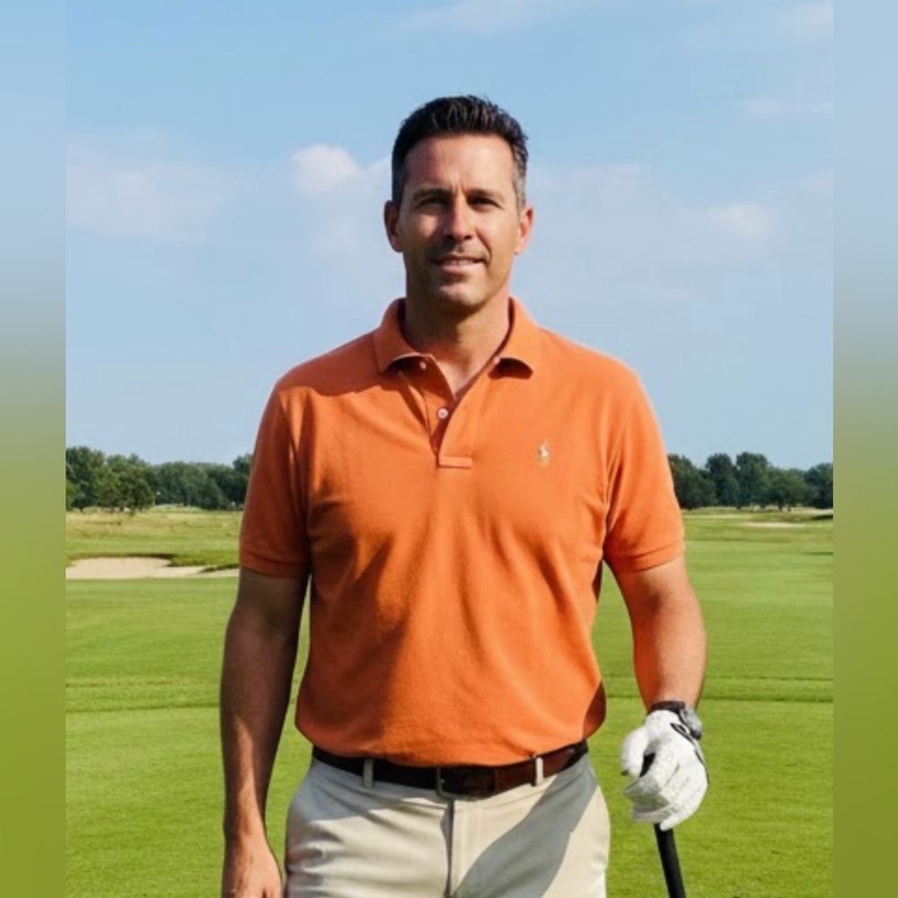 Ralph Lauren Man Vibrant Orange Polo Shirt